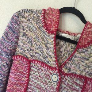 Anthropologie Sparrow Train of Thoughts belted cardigan sweater